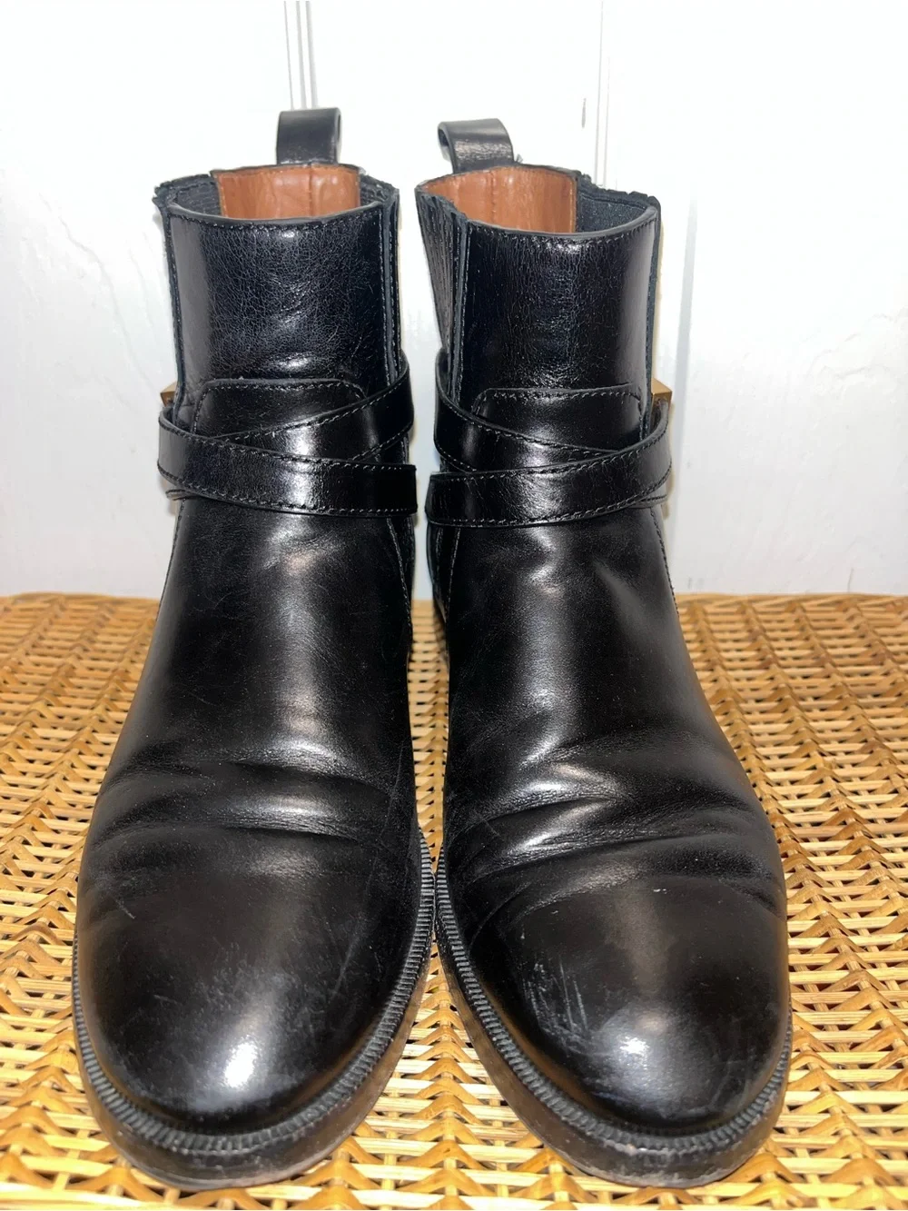 TORY BURCH T Hardware leather Chelsea boots in Perfect Black